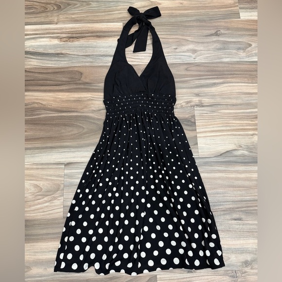 City Triangles Dresses & Skirts - City Triangles Black and White Polka Dot Backless Dress